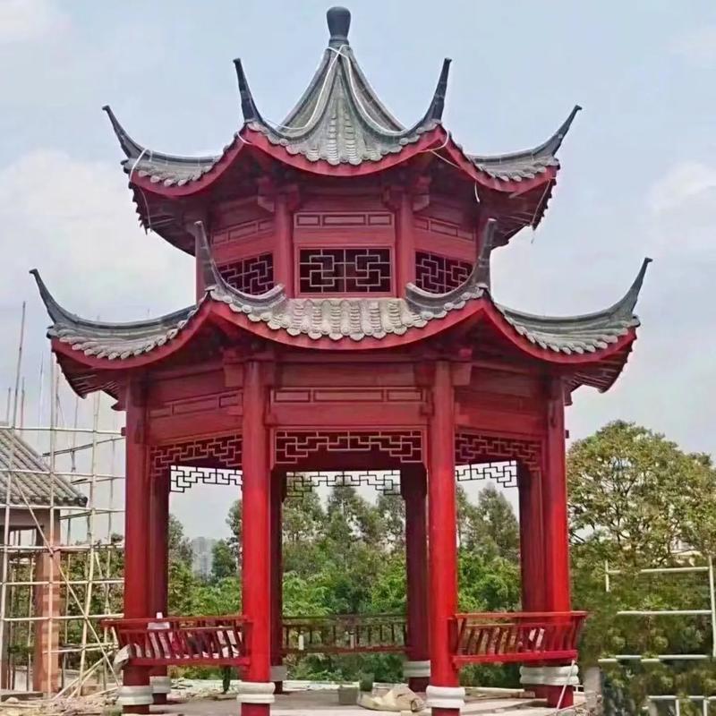 雙層古建涼亭系列~#防腐木涼亭#園林景觀工程 #他這狀態誰