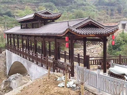 防腐木古建涼亭,園林景區(qū)棧道 扶手護(hù)欄,木屋 廊架可來(lái)圖定制